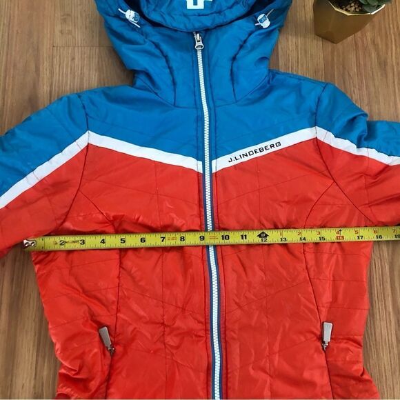 J Lindeberg W ALASKA LINER PERTEX Puffer Jacket Red/White/Blue - Picture 12 of 13